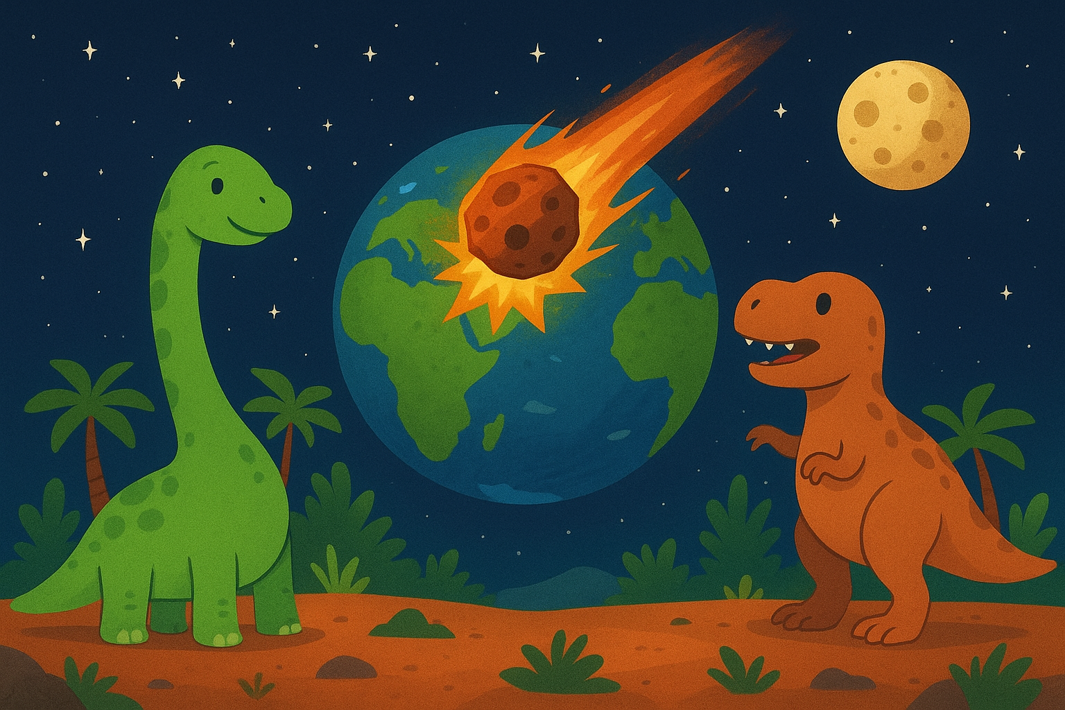 65 milioni di anni fa un asteroide… il cielo dei dinosauri