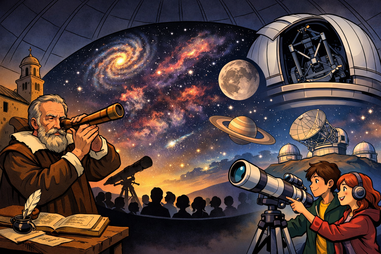 Due piccoli pezzi di vetro: da Galileo ai grandi telescopi moderni